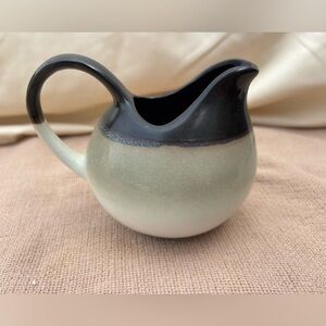 Sango Two-Tone Ceramic Creamer in Black and Sage